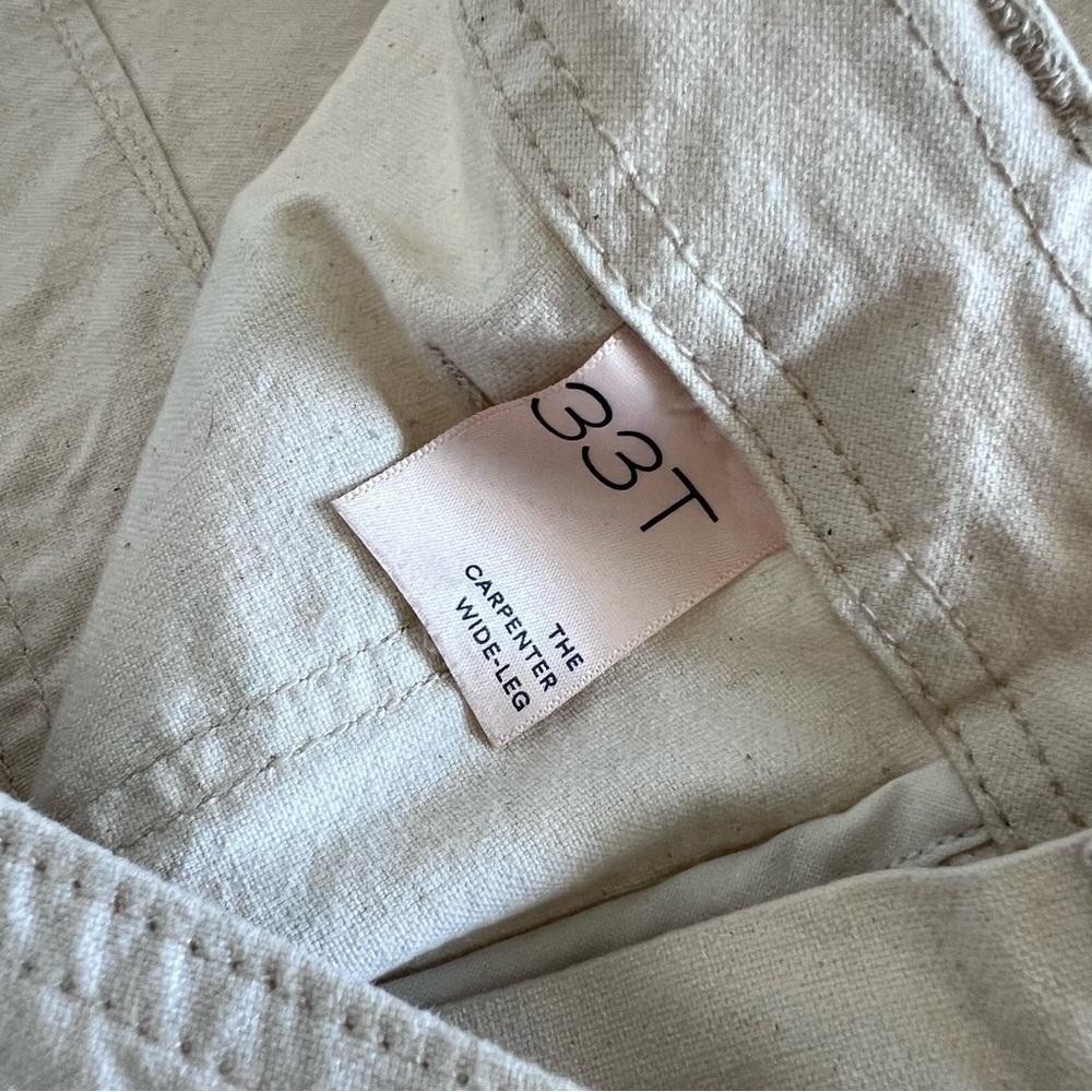 Pilcro Women’s The Carpenter Wide Leg Pants‎ Cream 33T - Picture 7 of 16